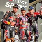 Le podium de la première course sprint de 2024