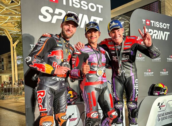 Le podium de la première course sprint de 2024