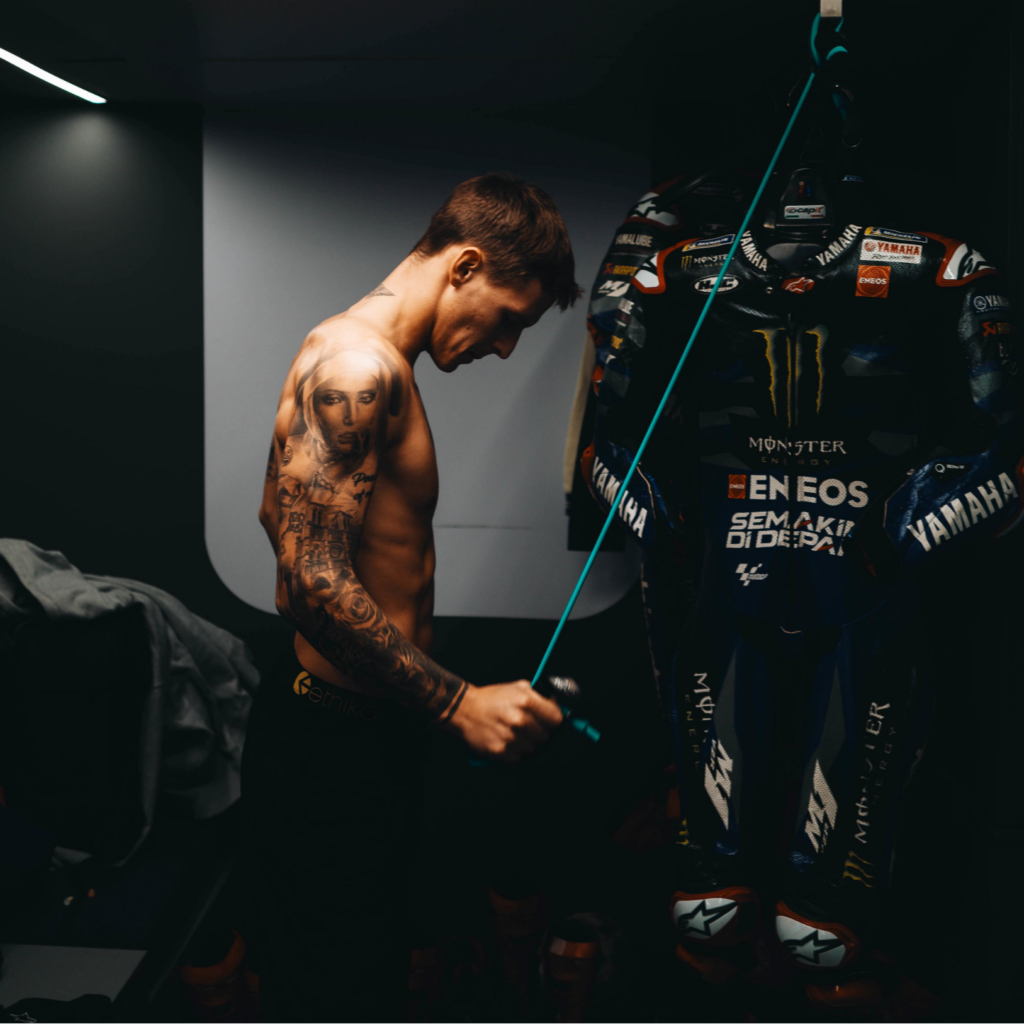 Photo de l'entrainement de Fabio Quartararo sur son compte Instagram