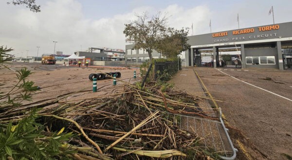 Image des dégats au circuit de Valence
